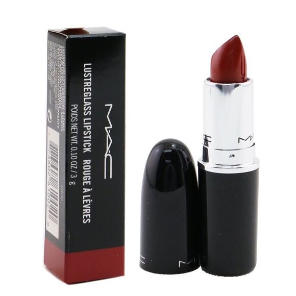 MAC Lady Bug Lustreglass Lipstick Classic Tomato Red NWT FULL SIZE! - Picture 1 of 6